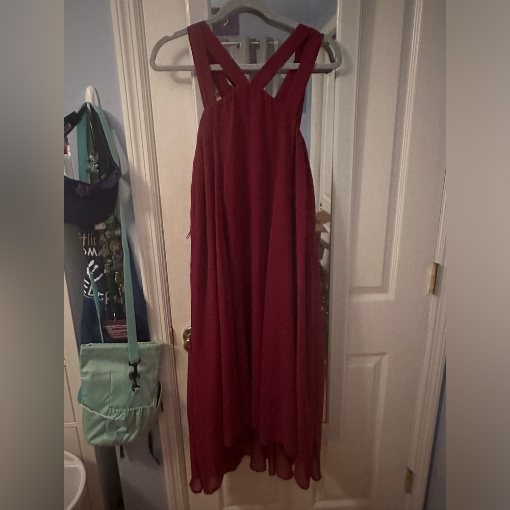 Torrid Burgundy High Low Dress